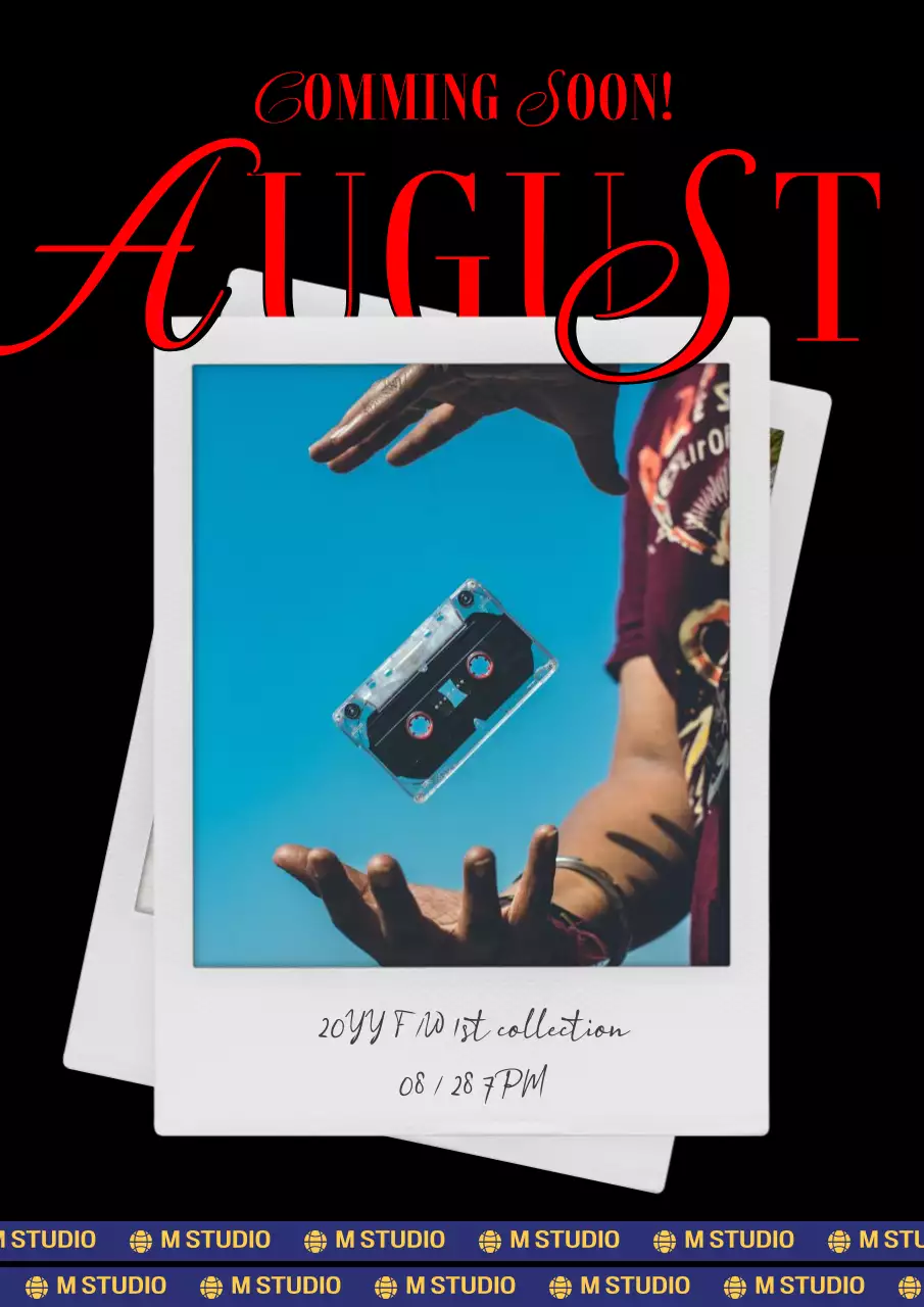 빈티지 레트로무드의 여름 타이포그라피 번들팩