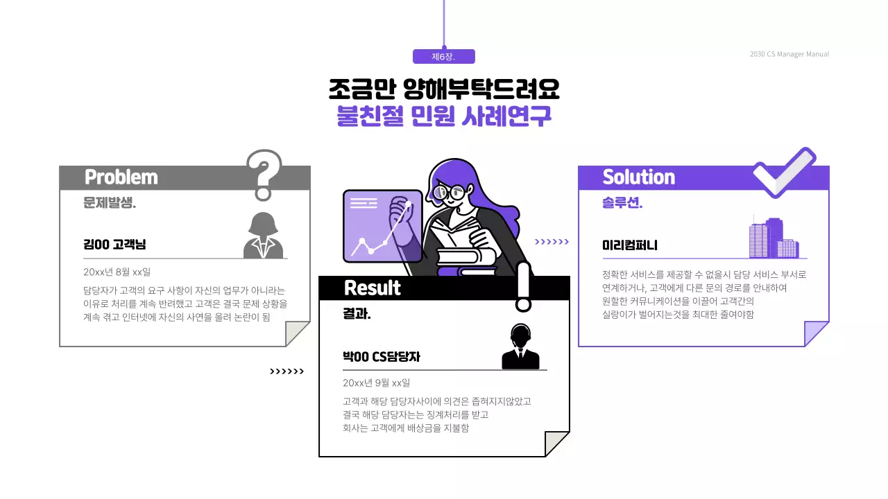 보라색일러스트 CS 서비스 매뉴얼 테마