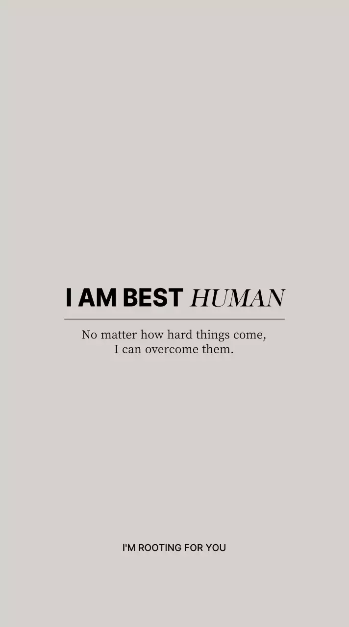 연회색과 검정색의 응원문구가 담긴 심플한 텍스트 컨셉