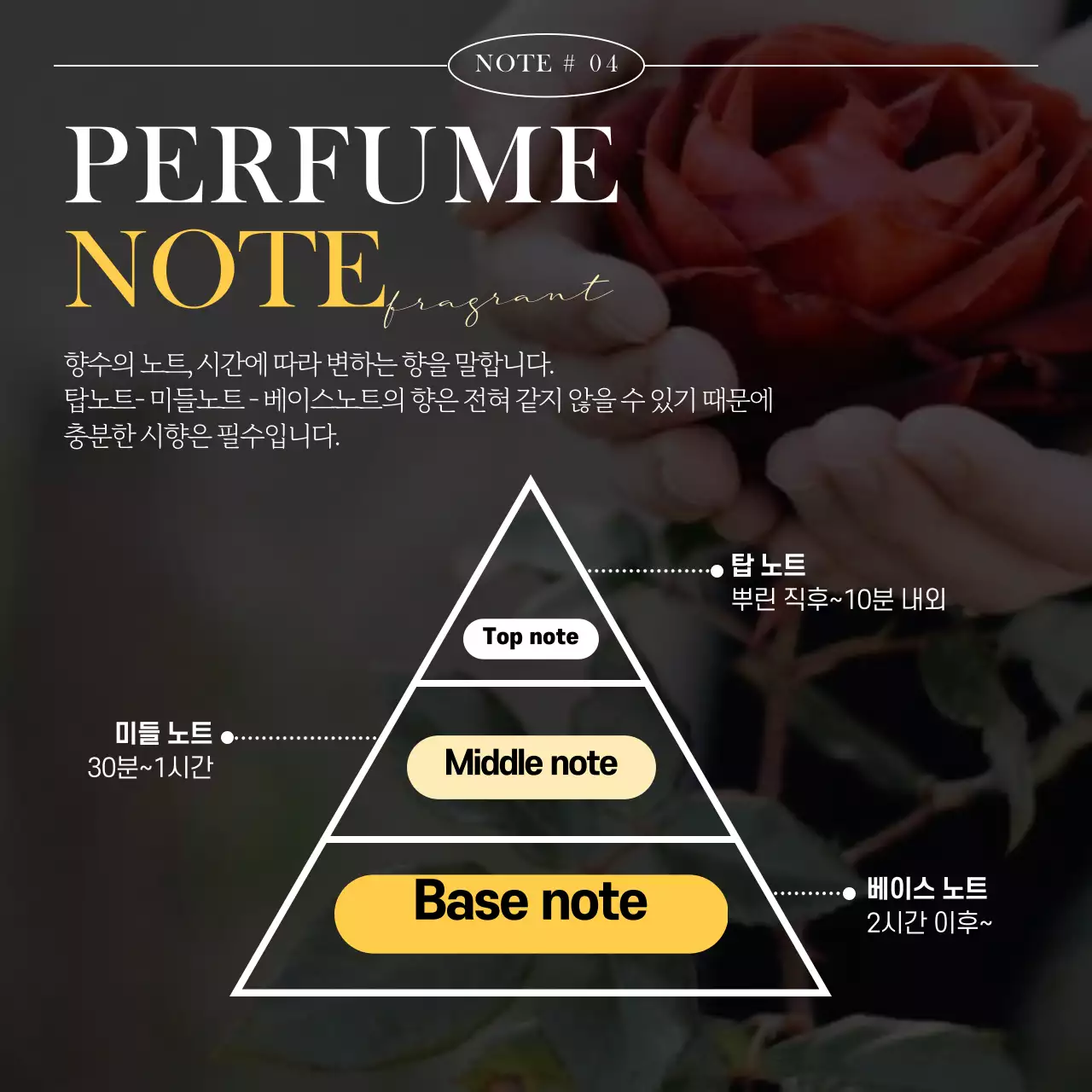 감성적인 분위기의 향수 카드뉴스 디자인