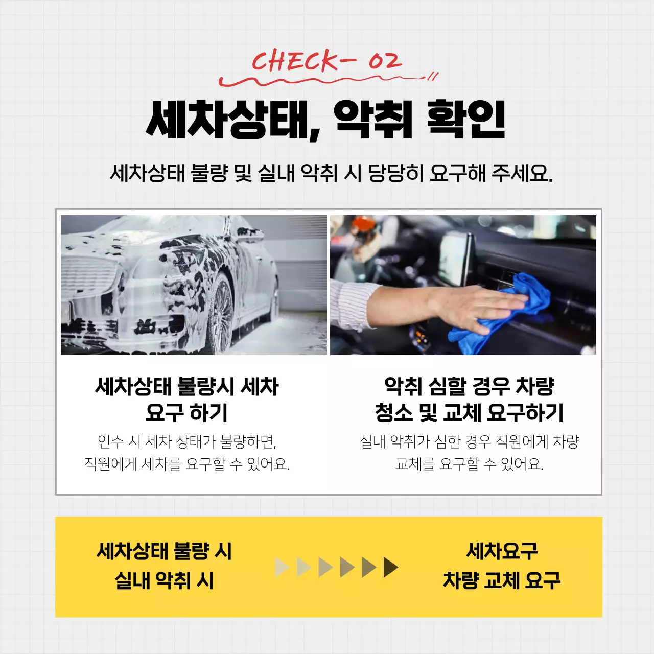 회색과 노란색의 렌터카사용 꿀팁