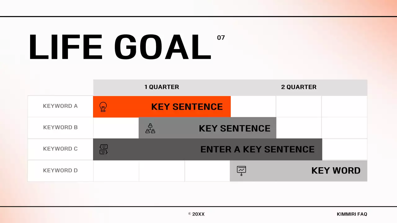 주황색과 흰색의 심플한 그라데이션 컨셉 인포그래픽 자기소개