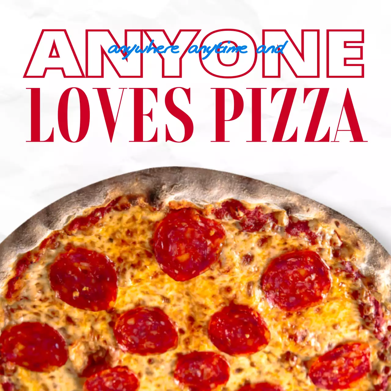 빨간색의 체커보드 힙한 컨셉의 피자브랜드 레이아웃 번들팩