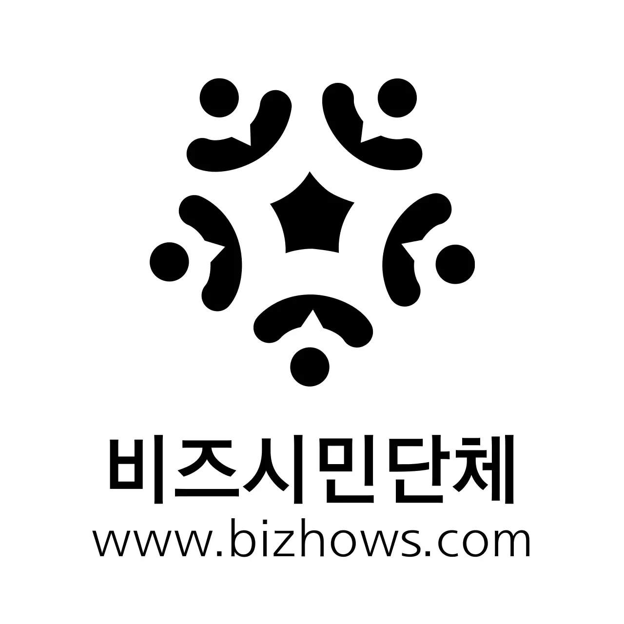 심플한 스타일의 비즈시민단체 로고형 