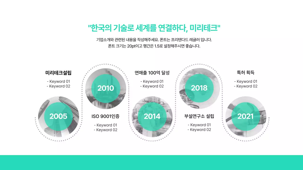 청록색과 회색의 전기차충전기 납품 제안서 B2B 거래용 부품 공급 제안서 미리테크 