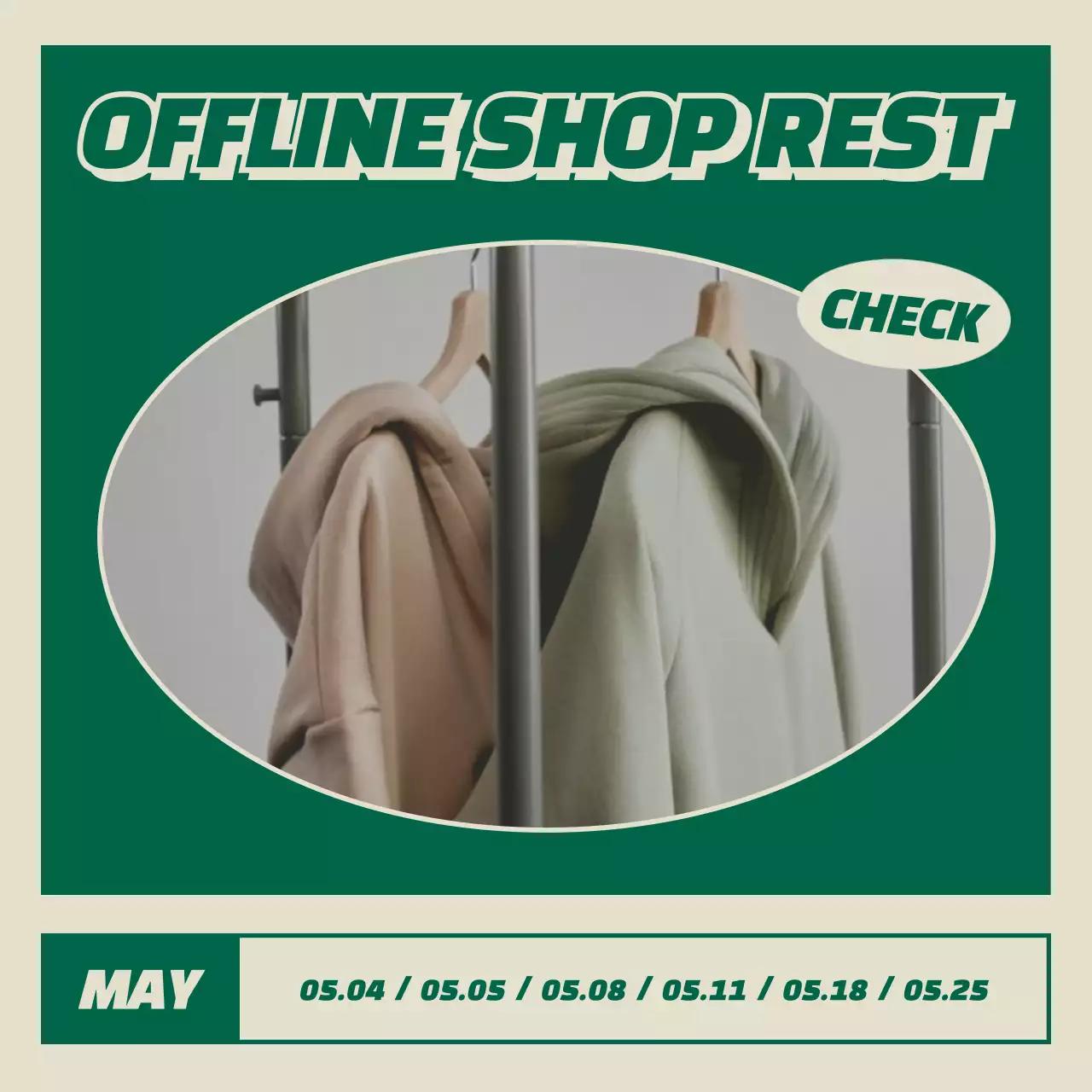 초록색과 아이보리색의 볼드한 느낌의 레이아웃 번들팩