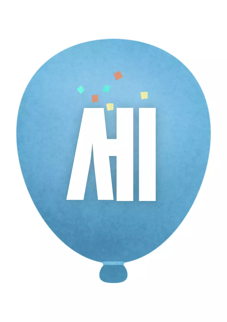 귀여운 수채화 일러스트 컨셉의 풍선 가랜드