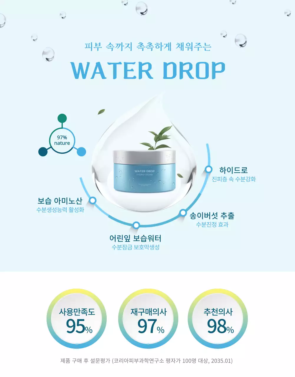 블루톤의 비건 보습 화장품 상세페이지