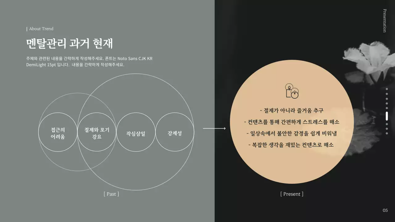 회녹색의 이미지강조 헬시플레저 멘탈관리 정보