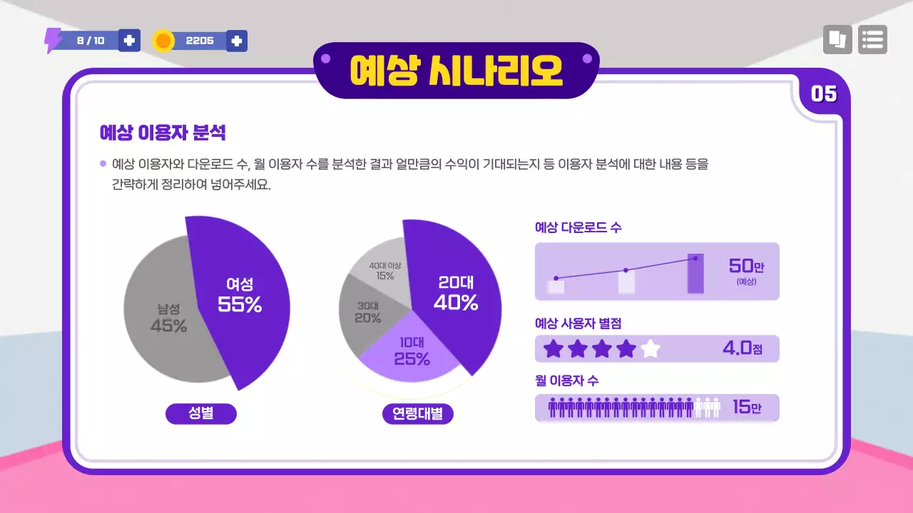 보라색의 학교 게임 컨셉 제안서
