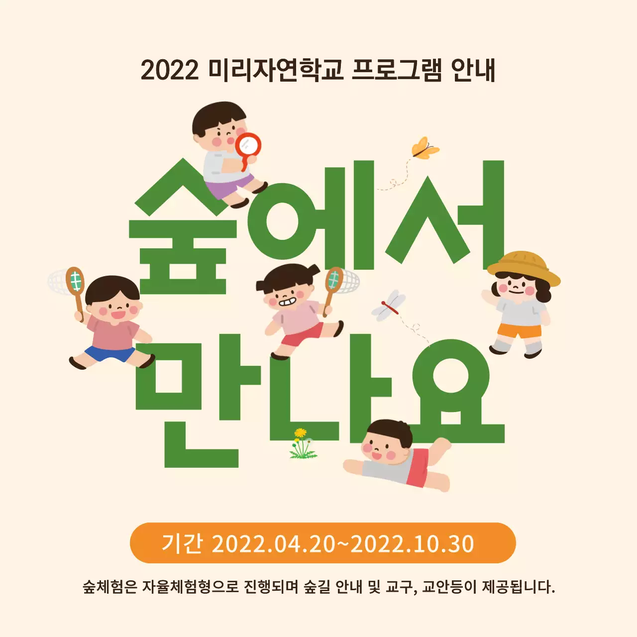 귀여운 숲체험 소셜미디어