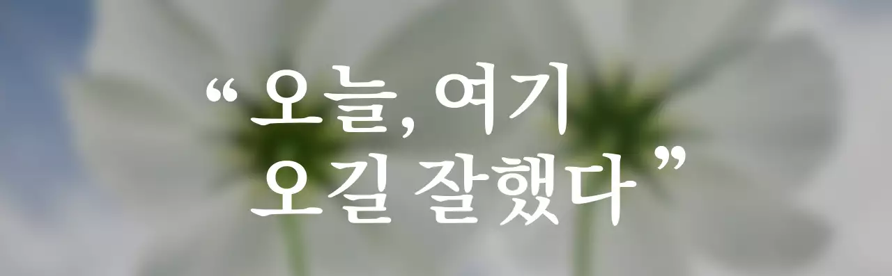 심플한 스타일의 감성적인 인테리어용 문구 