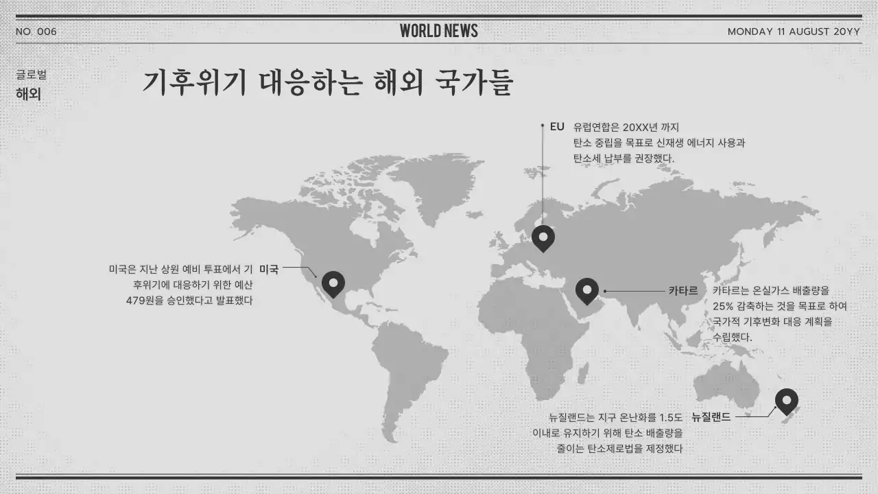 그레이 레드의 신문 컨셉 뉴스 클리핑