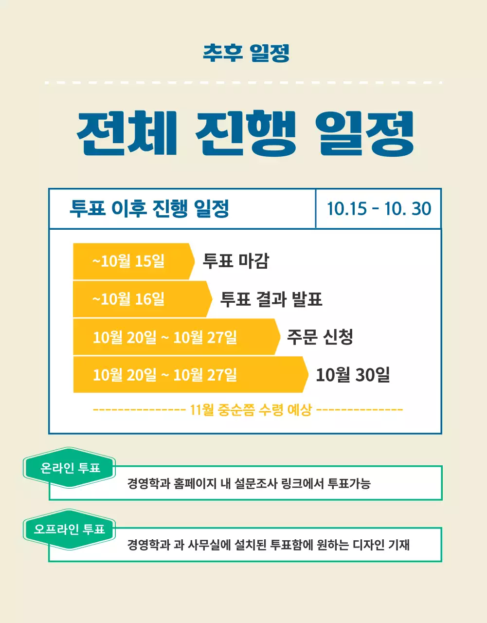 그린컬러의 산뜻하고 깔끔한 대학 과후드티 투표(상세 페이지)