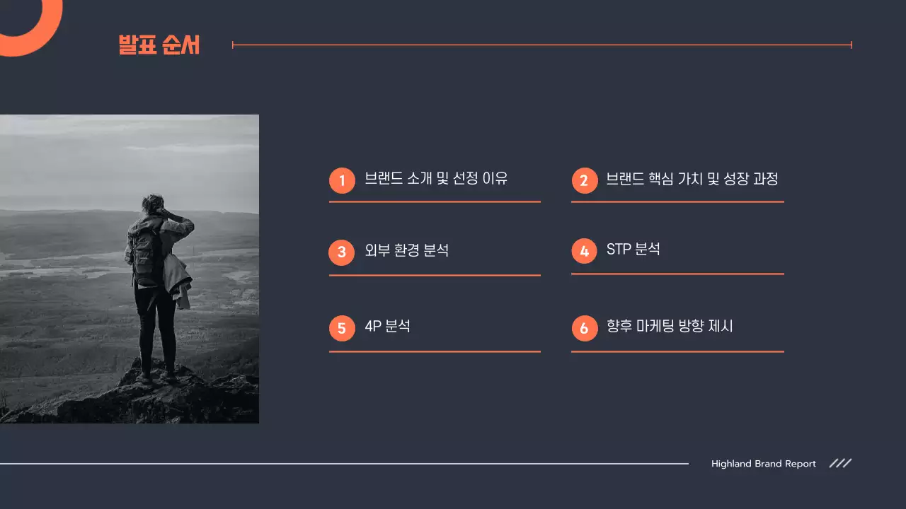 네이비 오렌지컬러의 깔끔한 수업 과제 보고서