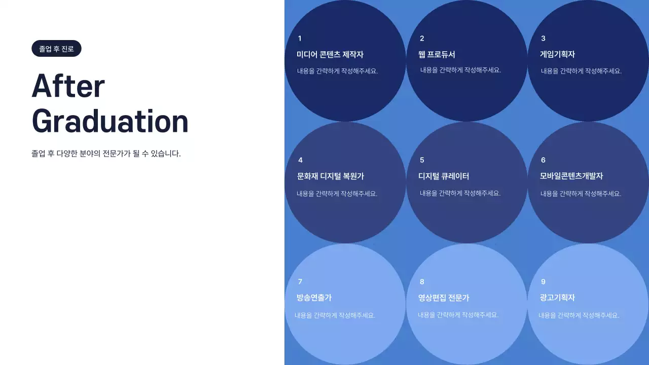 파랑과 하늘색의 심플한 멘토링 학과 소개서