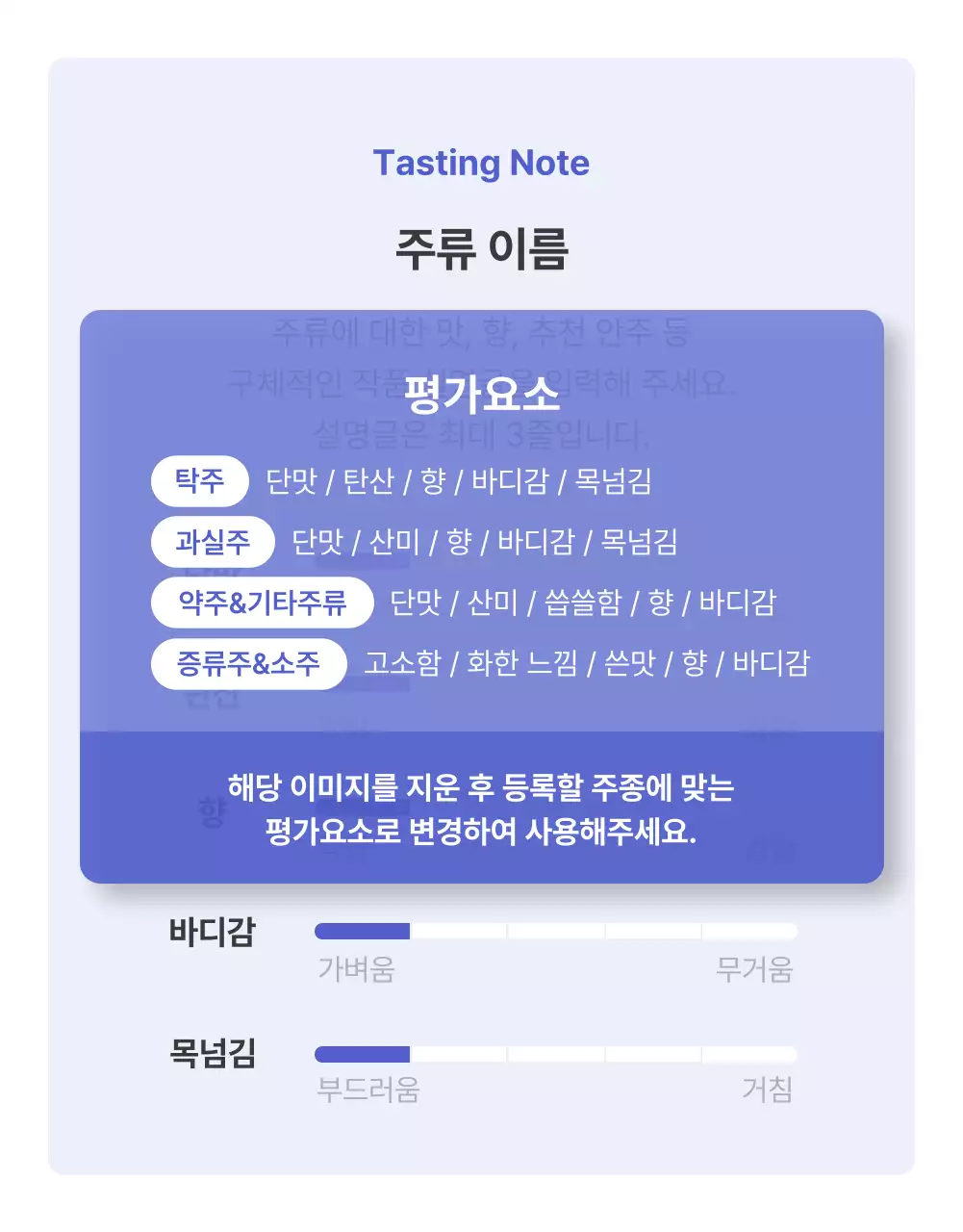 아이디어스 주류 평가요소