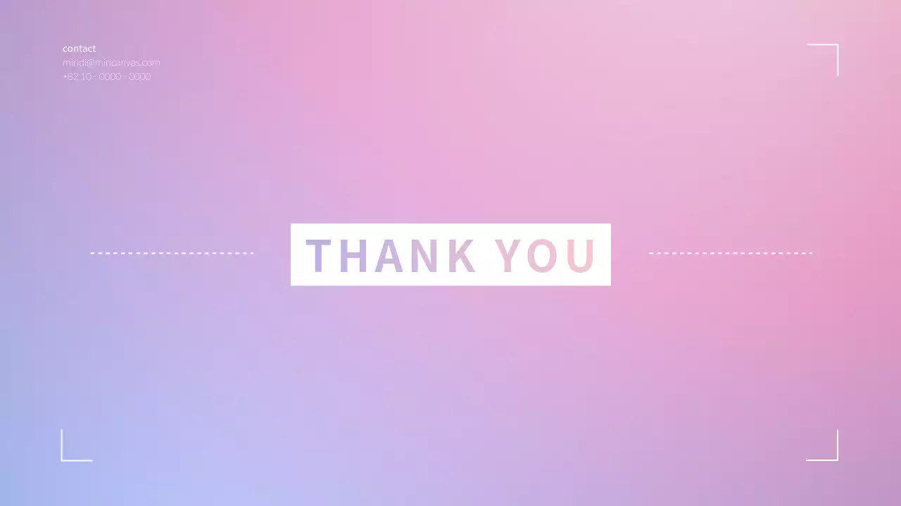 연보라 그라데이션이 있는 심플한 포트폴리오