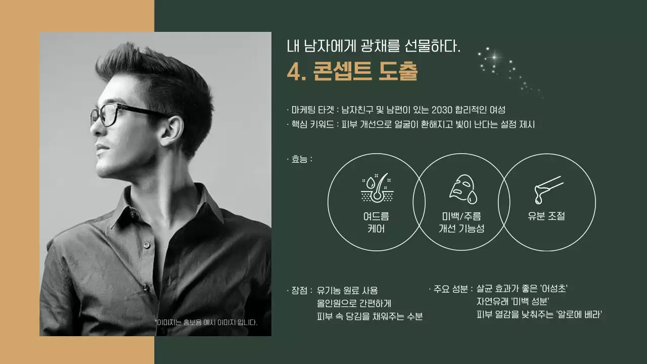 초록 골드 맨즈 케어 화장품 개발제품 제안서