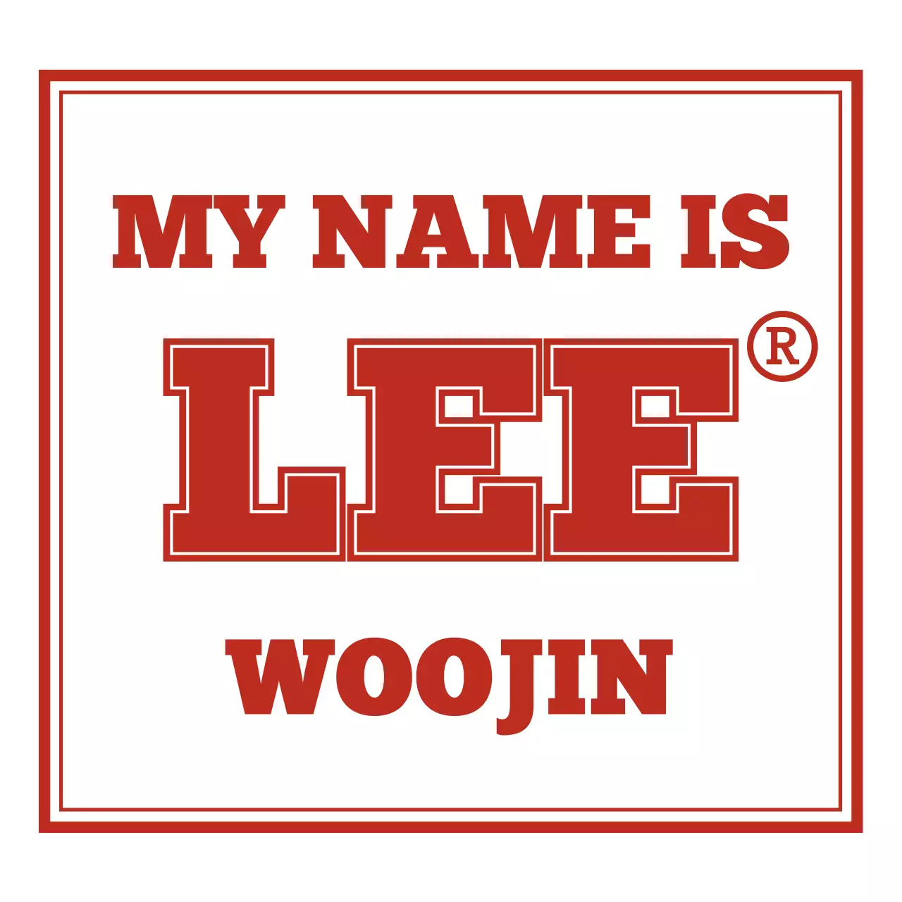 빨간색과 하얀색의 심플하고 힙한 컨셉 단체 티셔츠