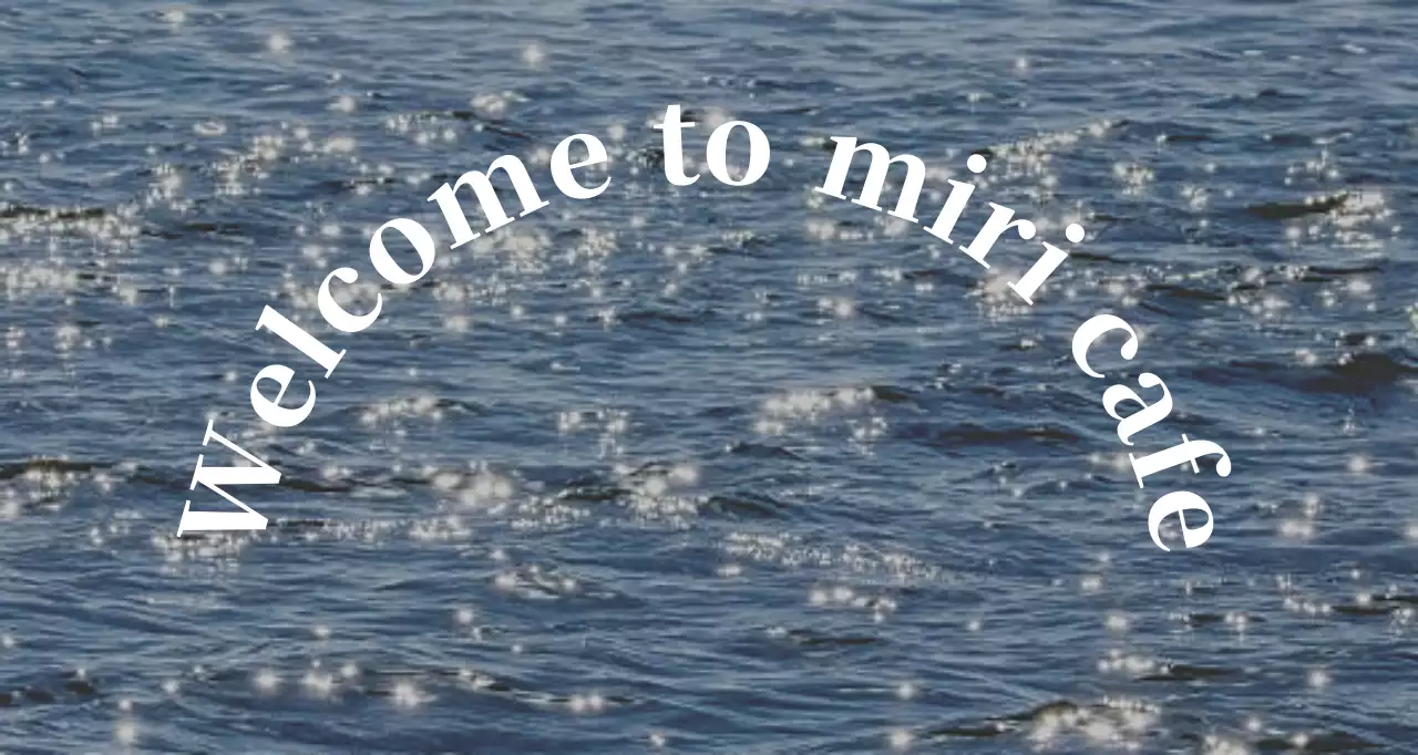 윤슬 바다 물결 사진이 있는 감성있는 안내 문구형 카페 발매트