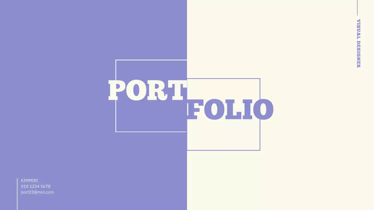 연보라와 베이지의 깔끔한 대학생 취업준비용 포트폴리오