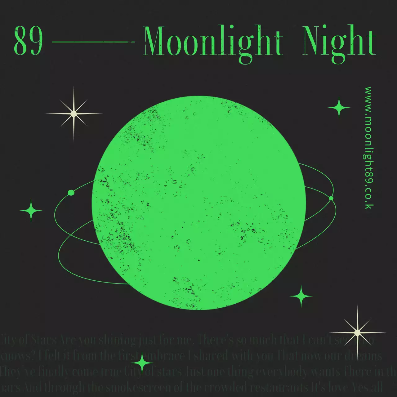 검정색과 녹색의 축제 포스터