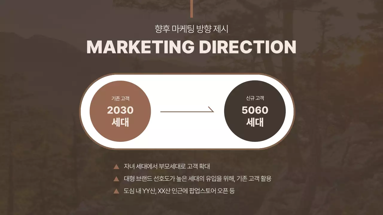 갈색의 심플한 사례 조사 발표용 프레젠테이션