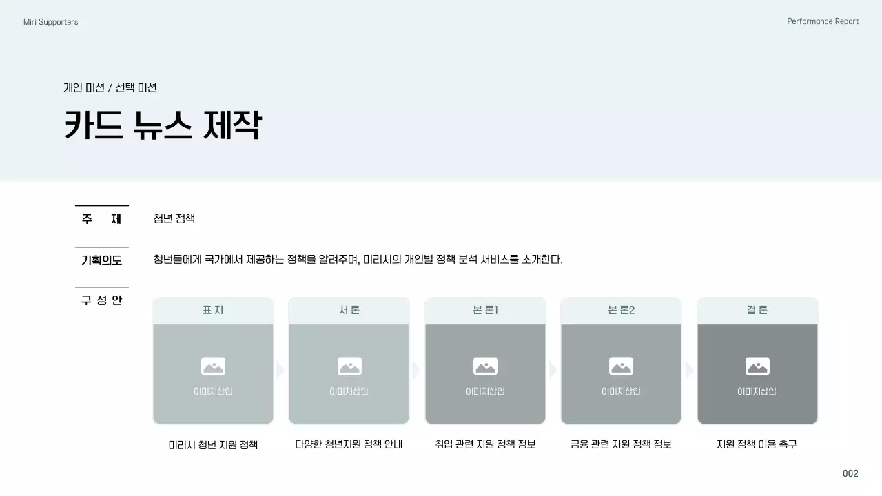 하늘색의 심플한 서포터즈 활동 기록