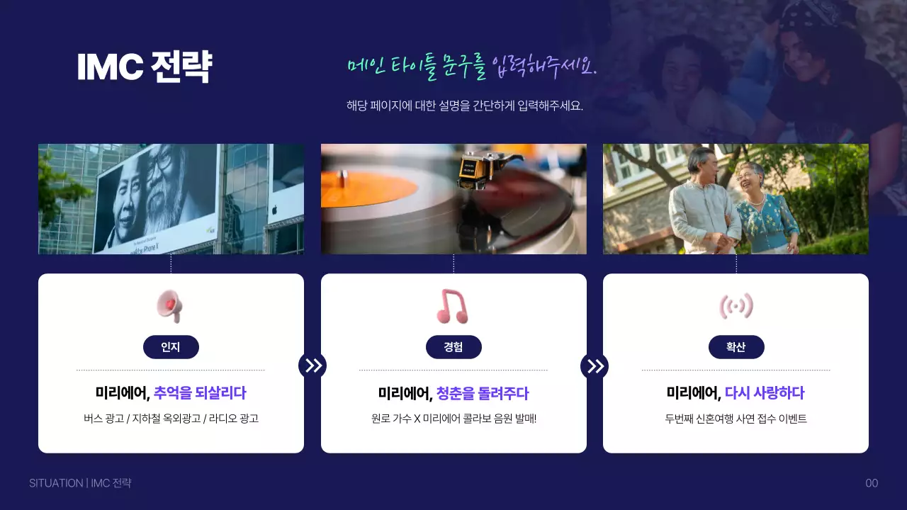 파란색의 3D 일러스트 광고 마케팅 기획서 (프레젠테이션)