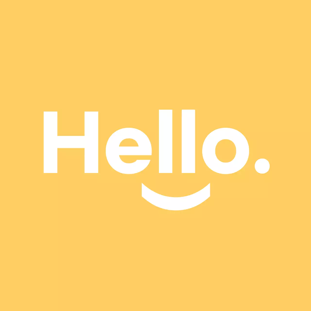 헬로 스마일 노란 노랑 노란색 배경의 안내문구 발매트