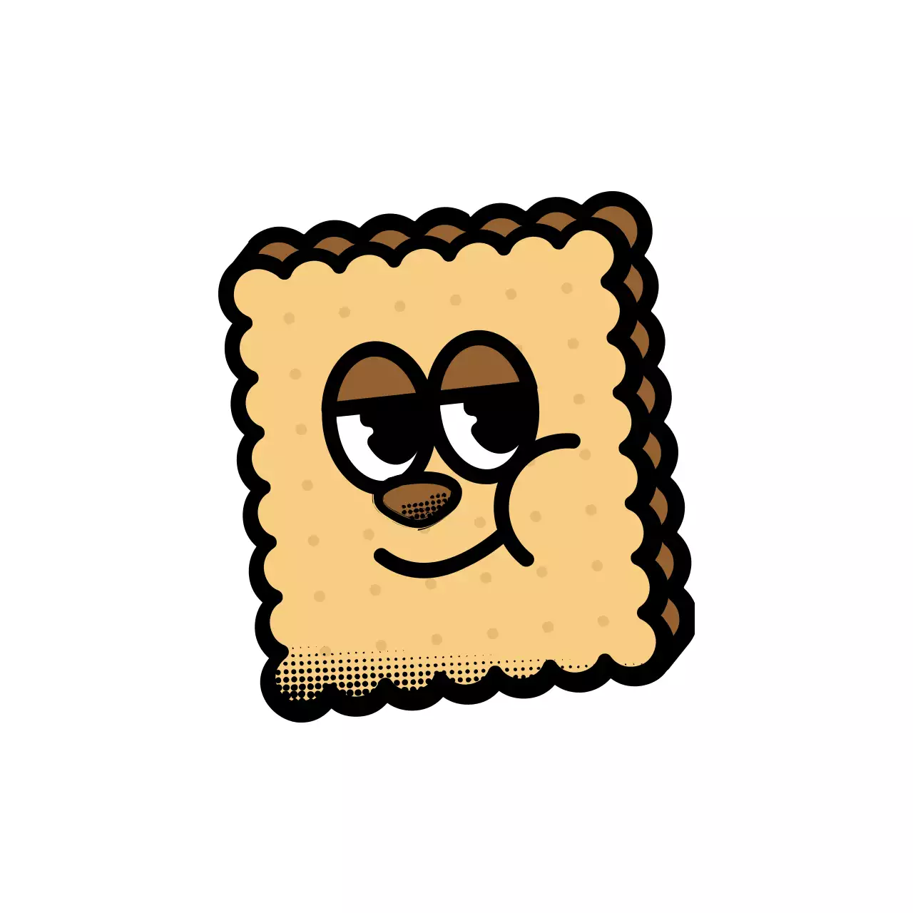 노란색과 검정색의 귀엽고 힙한 캐릭터 로고 스타일 카페 굿즈 시리즈