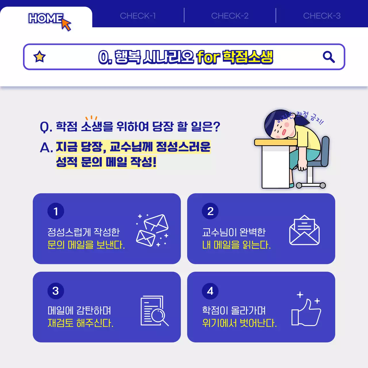 네이비와 화이트 색상의 메일 작성시 지켜야할 예절과 예시
