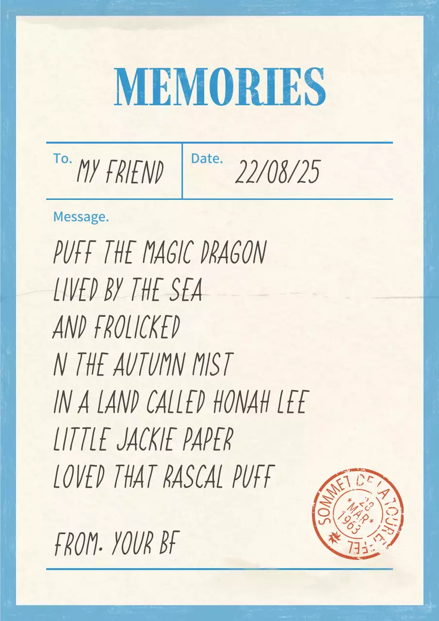 하늘색의 빈티지 메모지 컨셉의 레이아웃 번들팩