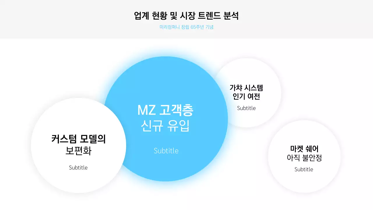 화이트 블루 심플 깔끔 간담회 행사 진행용