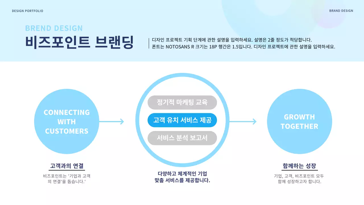 남색과 흰색의 심플한 디자이너 포트폴리오