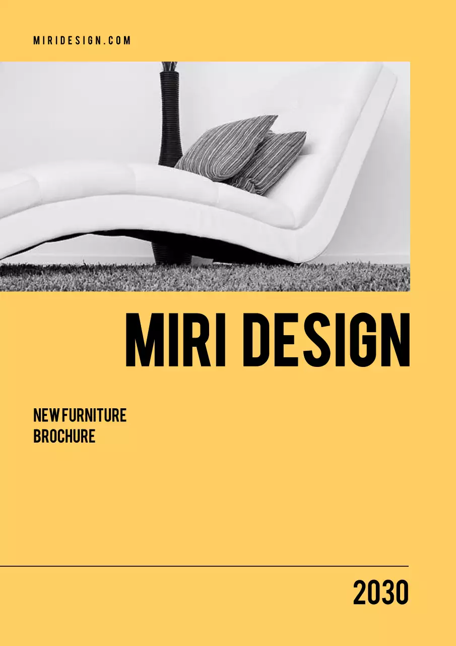 노란색의 가구 제품 카탈로그