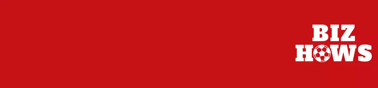 빨간색과 하얀색의 코믹스러운 텍스트와 아이콘 조합 스타일 축구 스포츠 동호회 