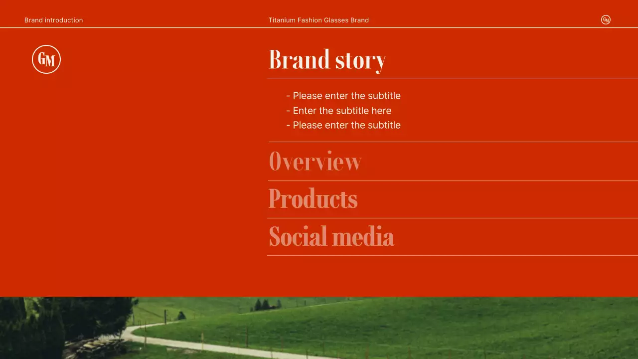 빨강색과 초록색의 레트로 패션 잡화 브랜드 회사소개서