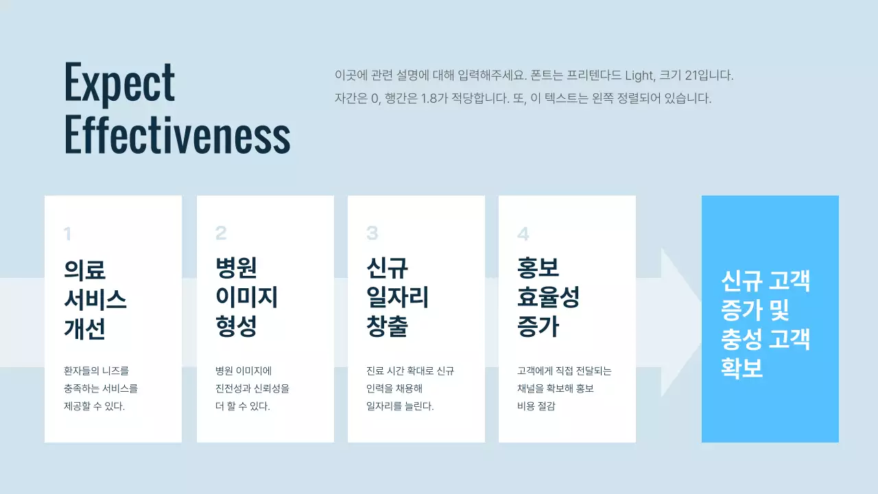 파란색의 심플한 병원 온라인 마케팅 전략서