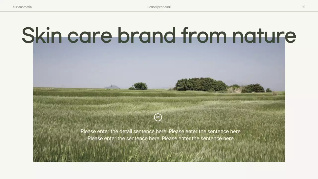 아이보리색의 자연적인 스킨케어 브랜드 제안서