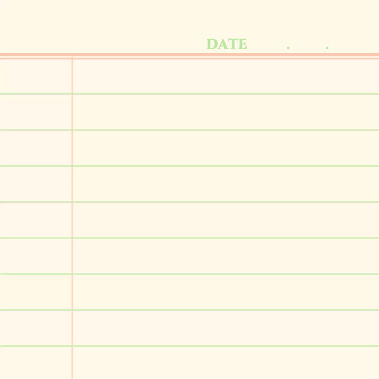 노란색 빨간색 초록색의 깔끔한 노트 컨셉의 개인 굿즈