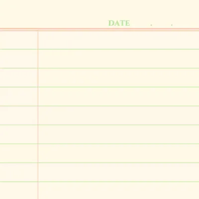 노란색 빨간색 초록색의 깔끔한 노트 컨셉의 개인 굿즈