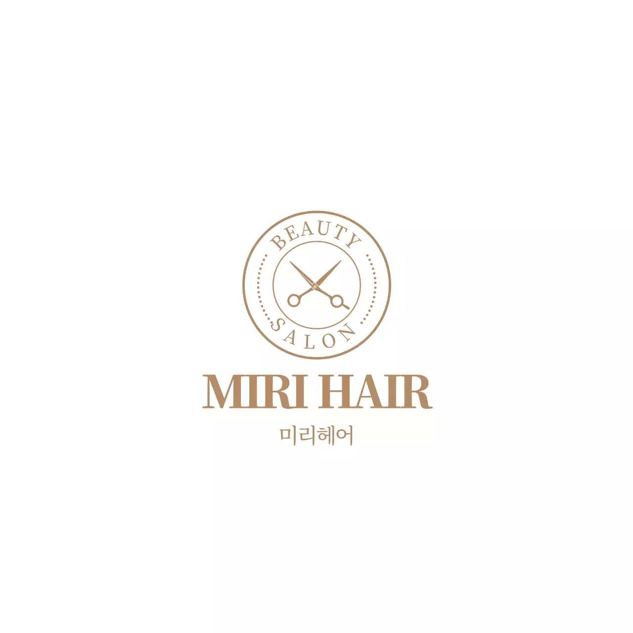 가위가 그려진 심플한 로고가 있는 헤어샵 로고 디자인