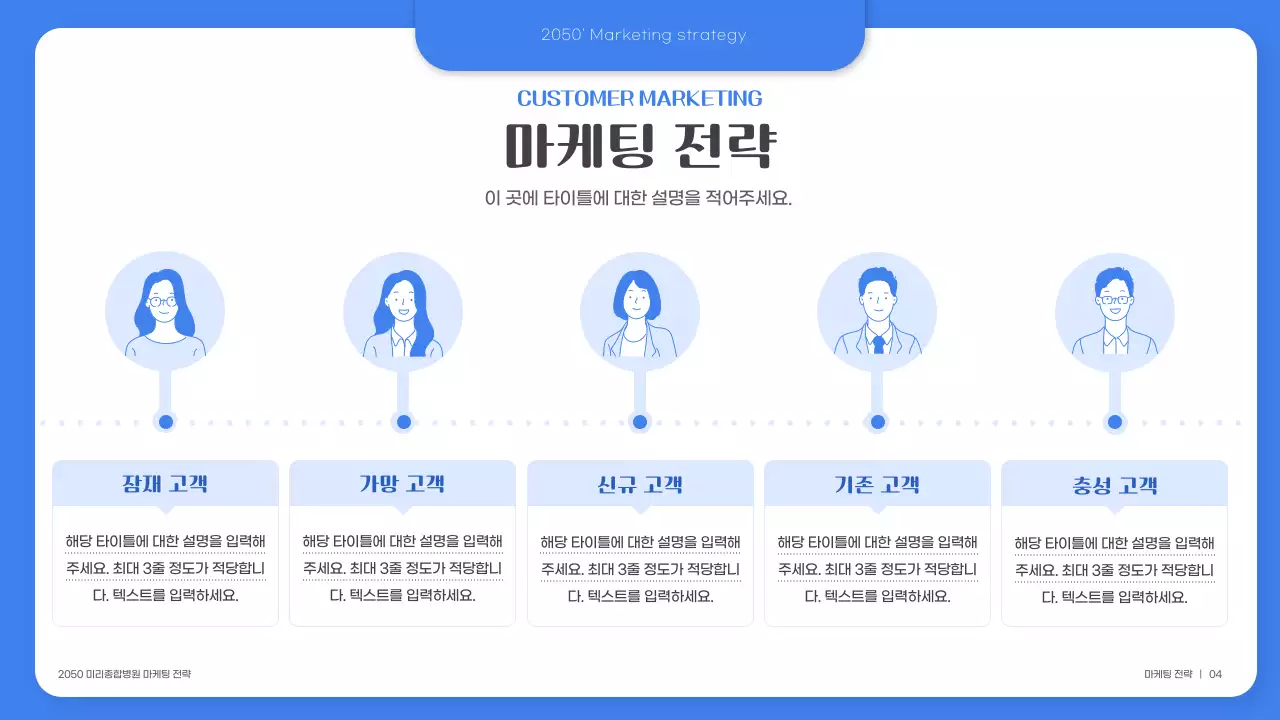 파란색의 깔끔한 의료마케팅 전략서 (프레젠테이션)