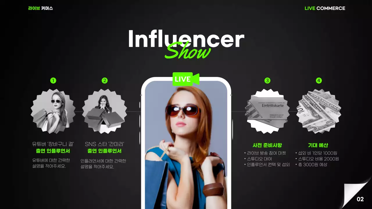 검정색과 연두색의 심플한 쇼핑몰 블랙프라이데이 이벤트 기획서