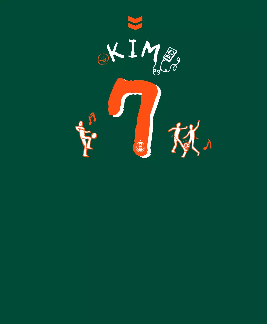 대충 그린 드로잉 낙서가 있는 축구 동아리, 축구 동호회 단체 티셔츠