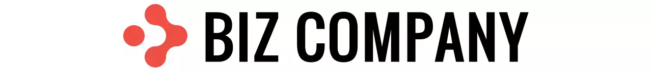 빨간색과 검정색의 깔끔한 로고가 들어간 회사 홍보