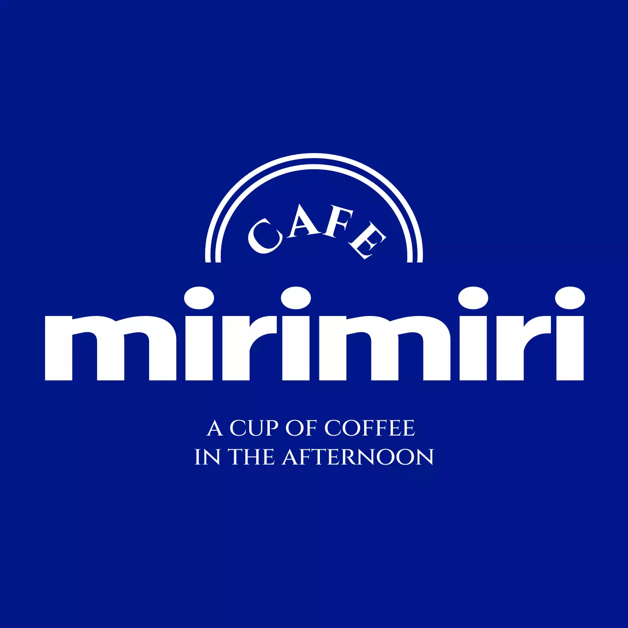 아치형 라인으로 꾸며져 있는 카페 이름 로고가 있는 로고형 앞치마 디자인