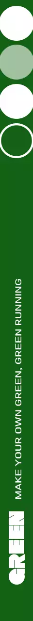 초록색과 흰색의 심플한 도형 일러스트가 있는 친환경 런닝 마라톤 대회 굿즈